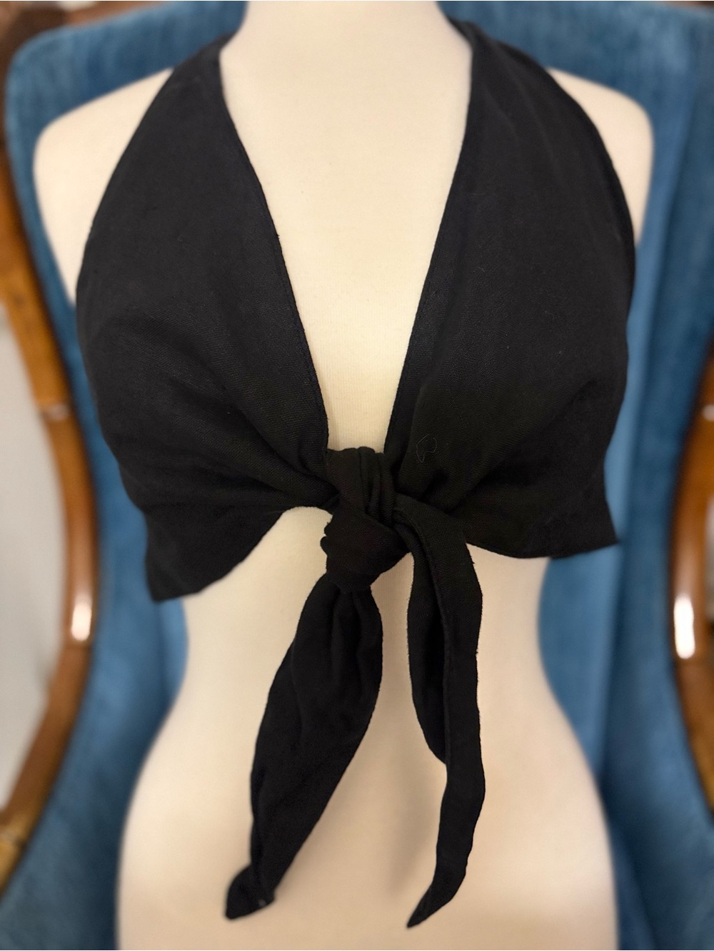 Zara Black Halter Top with Price Tag